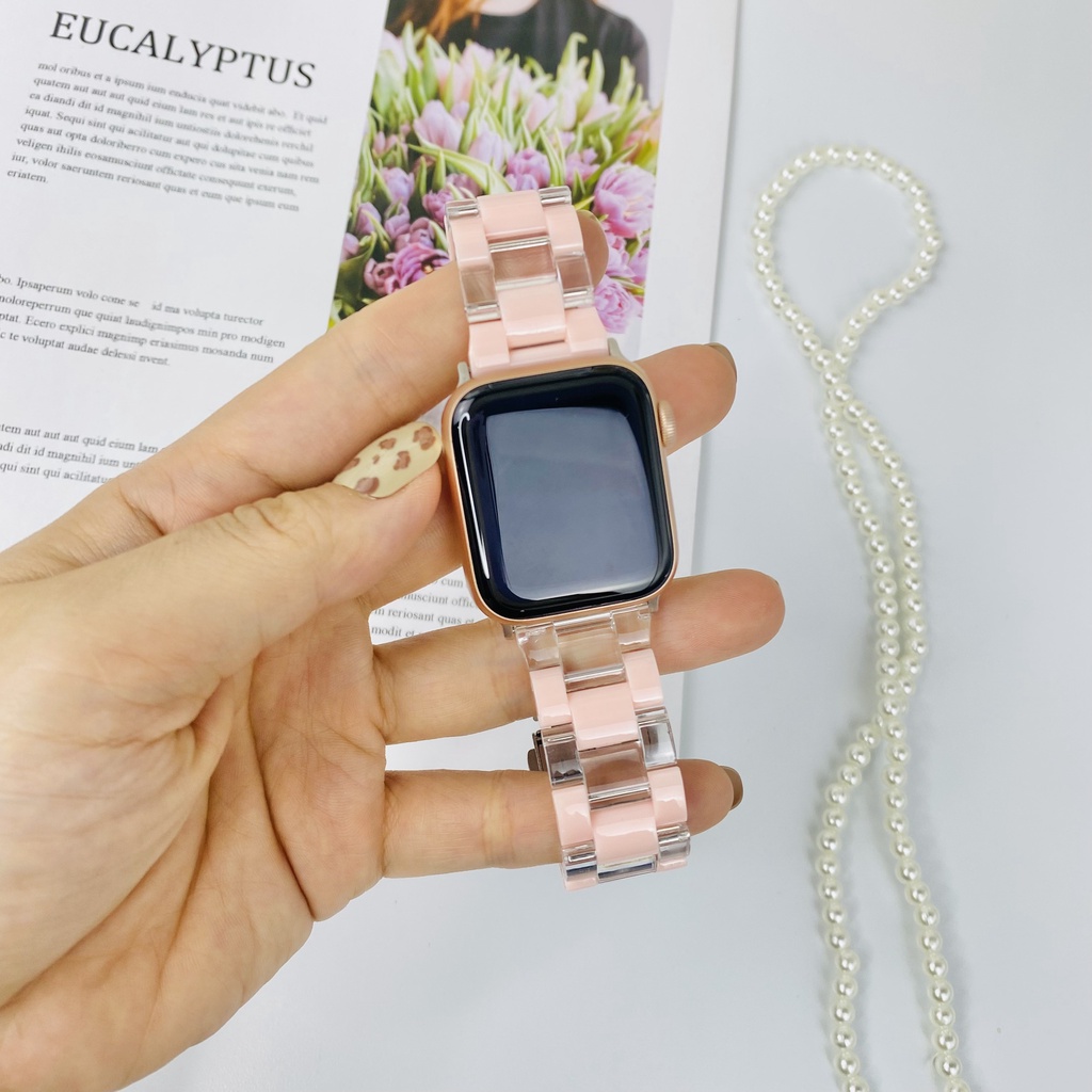 Dây đeo Táo đồng hồ AW nhựa 2 màù thời trang siêu nhẹ thoáng tay đủ size 38/40/41/42/44/45/49mm cho mọi series