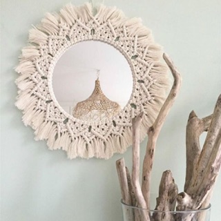 Gương soi decor trang trí thắt macrame [ ảnh thật và video]