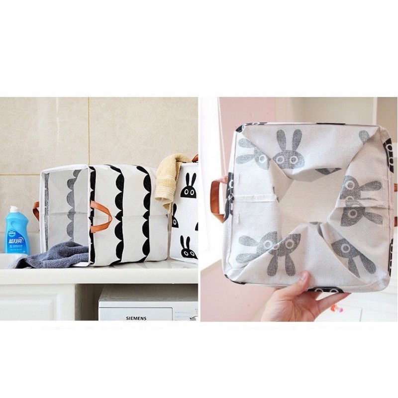 Giỏ vải VUÔNG đựng đồ đa năng, sọt vải để quần áo, vải bố chống thấm nước