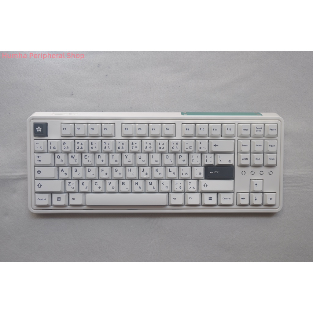 Humha Bàn Phím Cơ 127 Phím Chất Liệu PBT Nhuộm Đen Trắng Phong Cách Nhật Bản