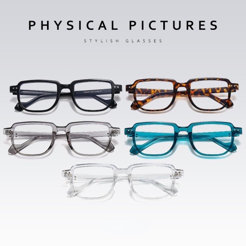 (KIQI-FASHION) COD Kính Chống Ánh Sáng Xanh Gọng Vuông Nhỏ Thời Trang Hàn Quốc Cổ Điển Cho Nam Nữ