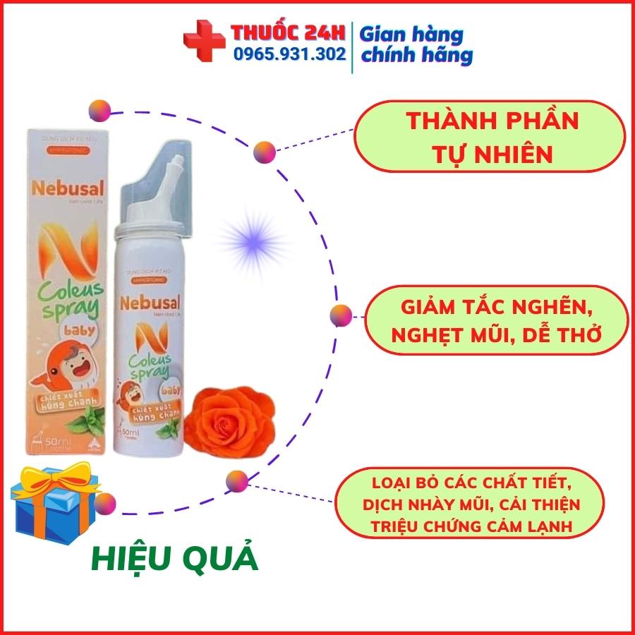 Xịt mũi tinh dầu húng chanh, NEBUSAL COLEUS SPRAY