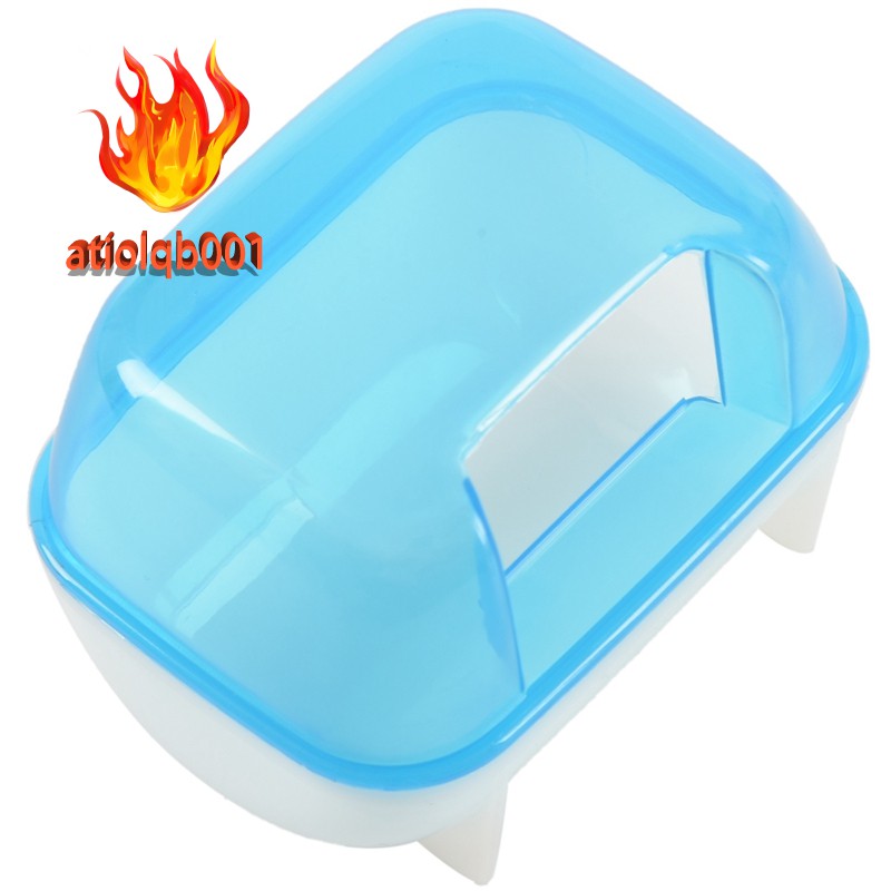 Dụng cụ tắm màu xanh dương/ trắng 10x7x7cm dành cho chuột hamster