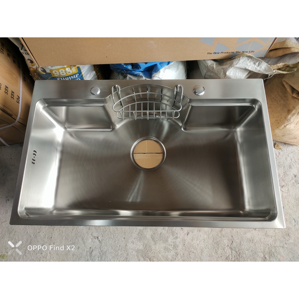 Chậu rửa chén bát inox 304 KT 7848 ,1 hộc lớn, dày 2ly