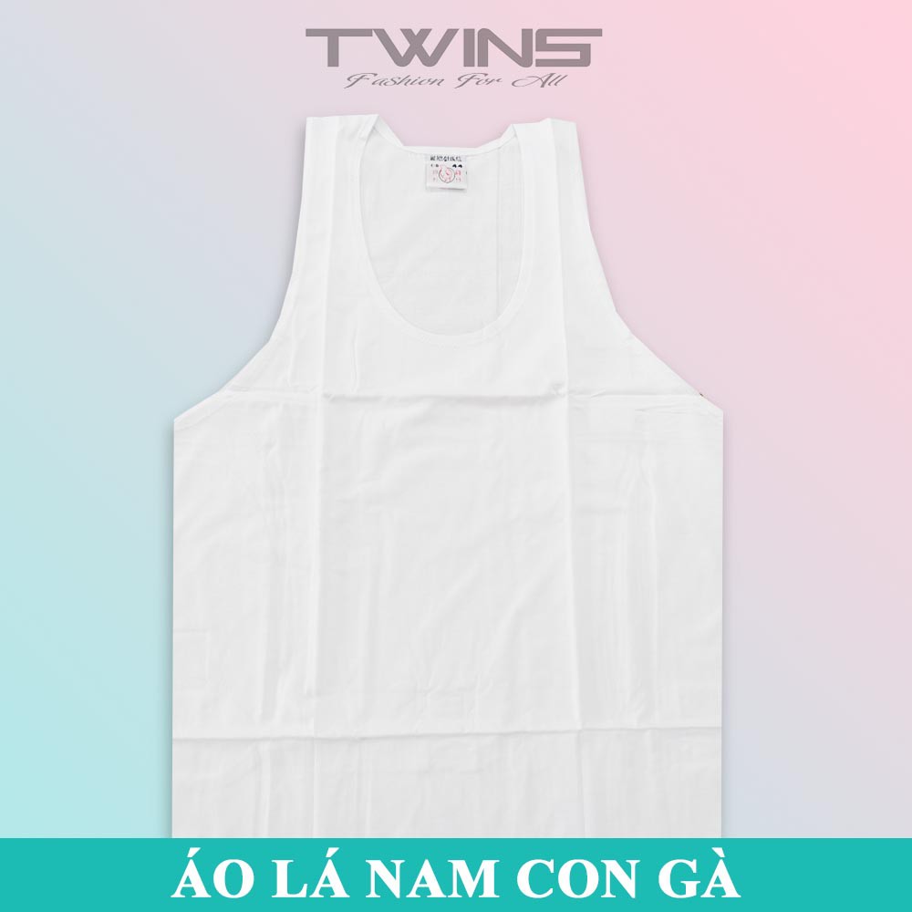 Áo lót nam màu trắng cotton thấm hút mồ hôi (áo thun lá Con Gà) ba lỗ và có tay Tín Thành chính hãng có bigsize 100kg