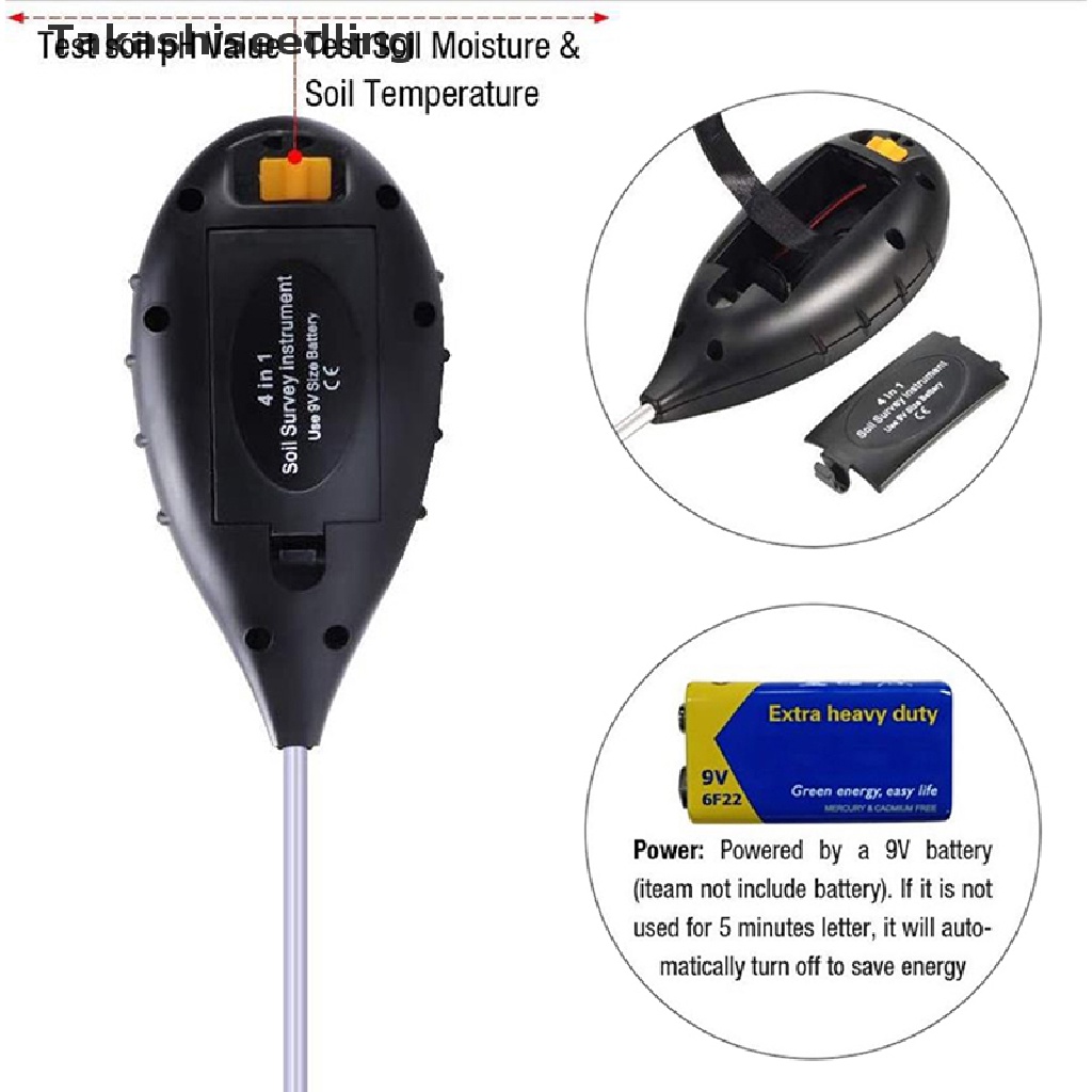 Thiết bị đo độ ẩm/ độ pH đất 4 trong 1