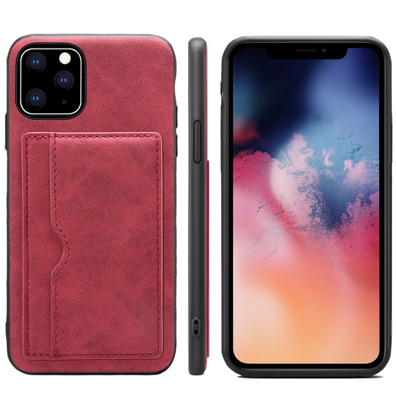 KDS Ốp Điện Thoại Da Có Ngăn Đựng Thẻ Cho for iphone 15 Pro Max 14 Plus