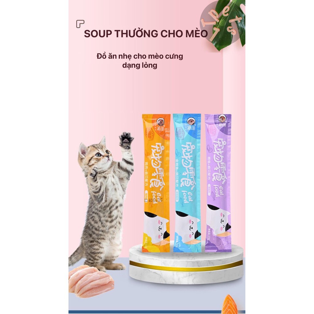 Súp thưởng cho mèo, Súp thưởng cho mèo cưng Cat Food- soup