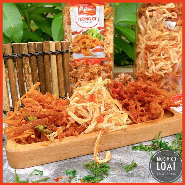 Mực mix 3 loại 300g⚡FREE SHIP⚡Đơn hàng từ 50k, dai, thơm, quà tặng hấp dẫn,Đồ ăn vặt Hulo.store