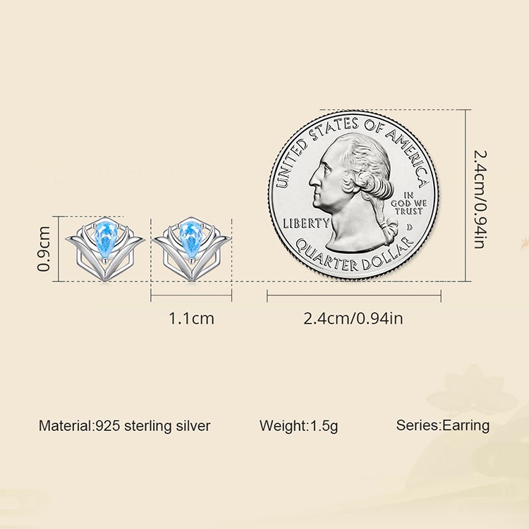 Bông tai Bamoer bằng bạc 925 thời trang cho nữ