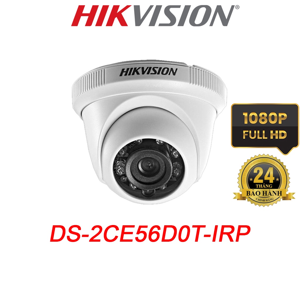 [56D0T-IRP]Camera Hikvision DS-2CE56D0T-IRP 2.0 vỏ nhựa, Tầm Xa Hồng Ngoại 20m, Chống Ngược Sáng - Bảo Hành 24 Tháng