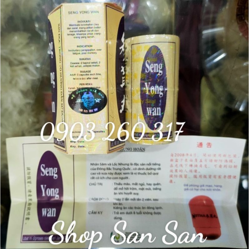 Tăng cân Sâm nhung hoàn chiếu xịn