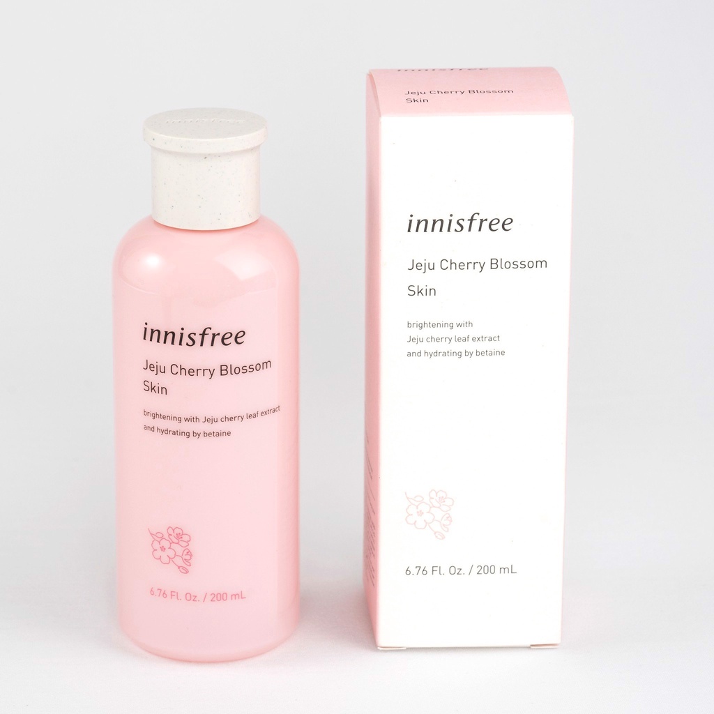 (Auth Hàn) Nước Hoa Hồng Dưỡng Trắng, Dưỡng Ẩm Innisfree Jeju Cherry Blossom Skin 200ml