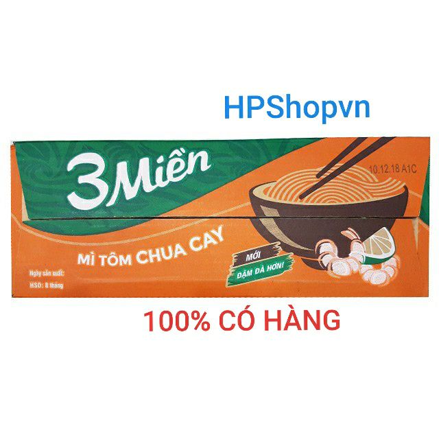 THÙNG MÌ CHUA CAY 3 MIỀN 30 GÓI GIÁ BÌNH ỔN