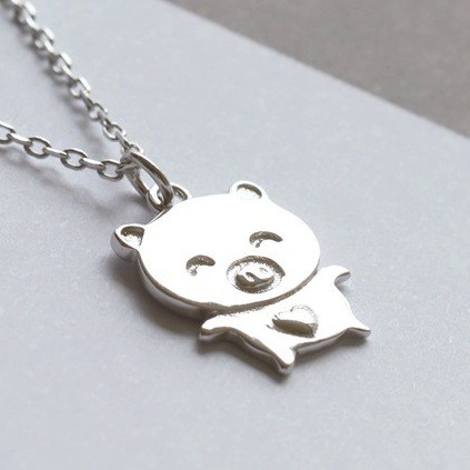 [Ảnh thật] Dây Chuyền Nữ Bạc 925 Cao Cấp ERASHOP 000488 - Heo Con Dễ Thương, Đơn Giản, Rẻ Đẹp