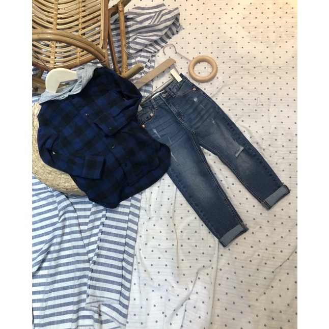 Quần bò cho bé 5-12 tuổi màu xanh,đen dáng skinny