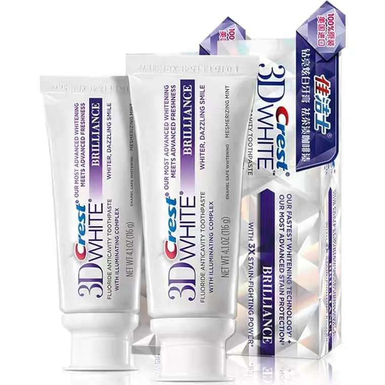 Sét 3 tuýt Kem đánh răng Crest 3D white 114g / tuýt có sẵn