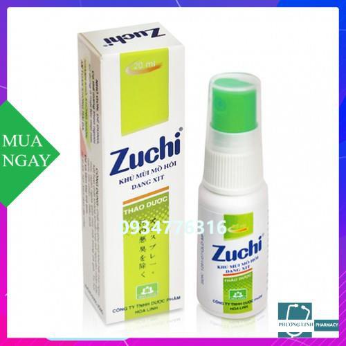 Combo 10 chai Xịt khử mùi Zuchi thảo dược
