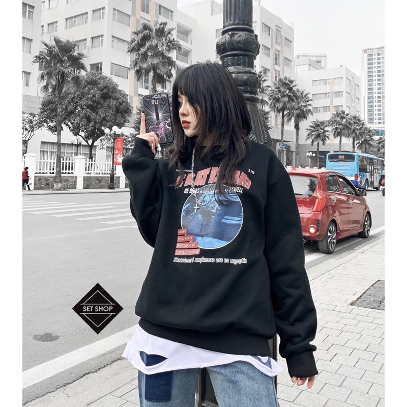 Áo sweater nỉ SKATEBOARD nỉ bông dày dặn | BigBuy360 - bigbuy360.vn