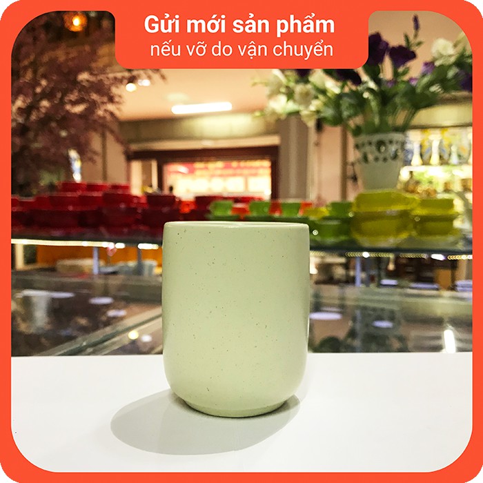 Cốc tách cà phê bằng sứ dáng trụ 190 ml - Gốm sứ Hải Long