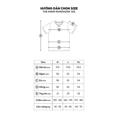 FRONT The Pawn Wordmark Tee D921 - BLACK ♟ Áo thun FRONT tay ngắn màu đen