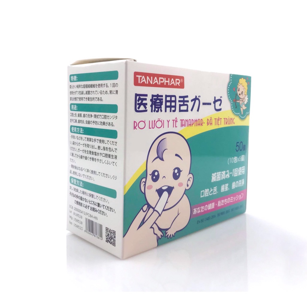 Rơ lưỡi trẻ em y tế Tanaphar đã tiệt trùng, chất liệu mềm mại an toàn, nhẹ nhàng chăm sóc bé yêu - Nhà Hớn