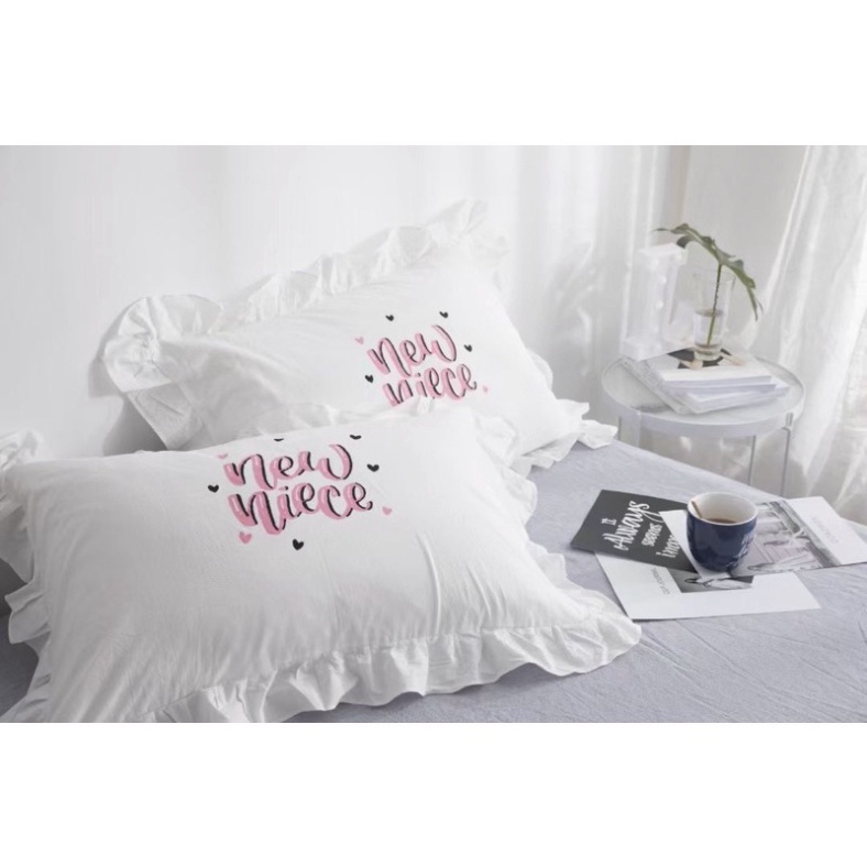 Vỏ Gối Nằm Cotton Mát Thấm Hút Mồ Hôi Tốt Kháng Khuẩn, Chống Ẩm Mốc Kích Thước 48x74 Giá rẻ