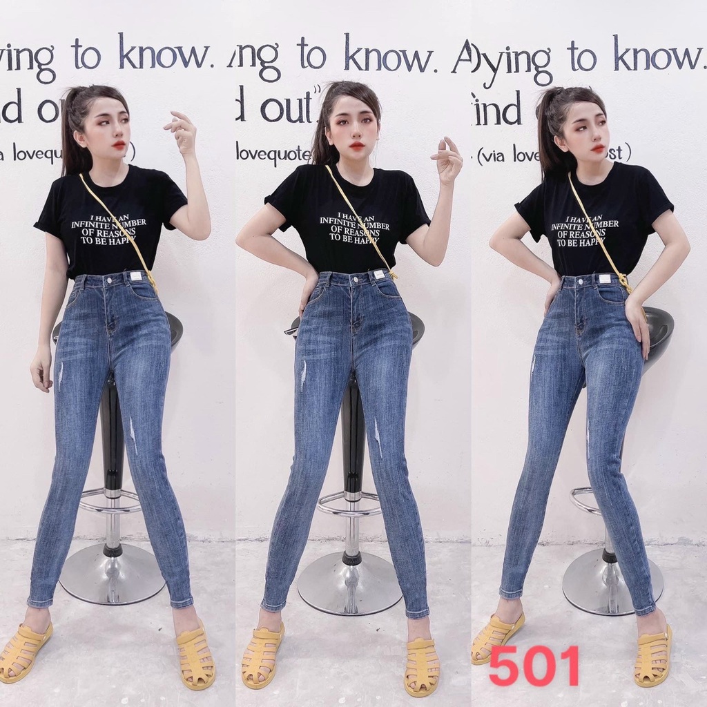 Quần Jean Nữ Lưng Cao ❤️FREESHIP❤️ Quần Bò Nữ Mẫu Mới Form Ôm Chuẩn Body Thời Trang Chuẩn Hàng Shop A-T Fashion - QJNU50