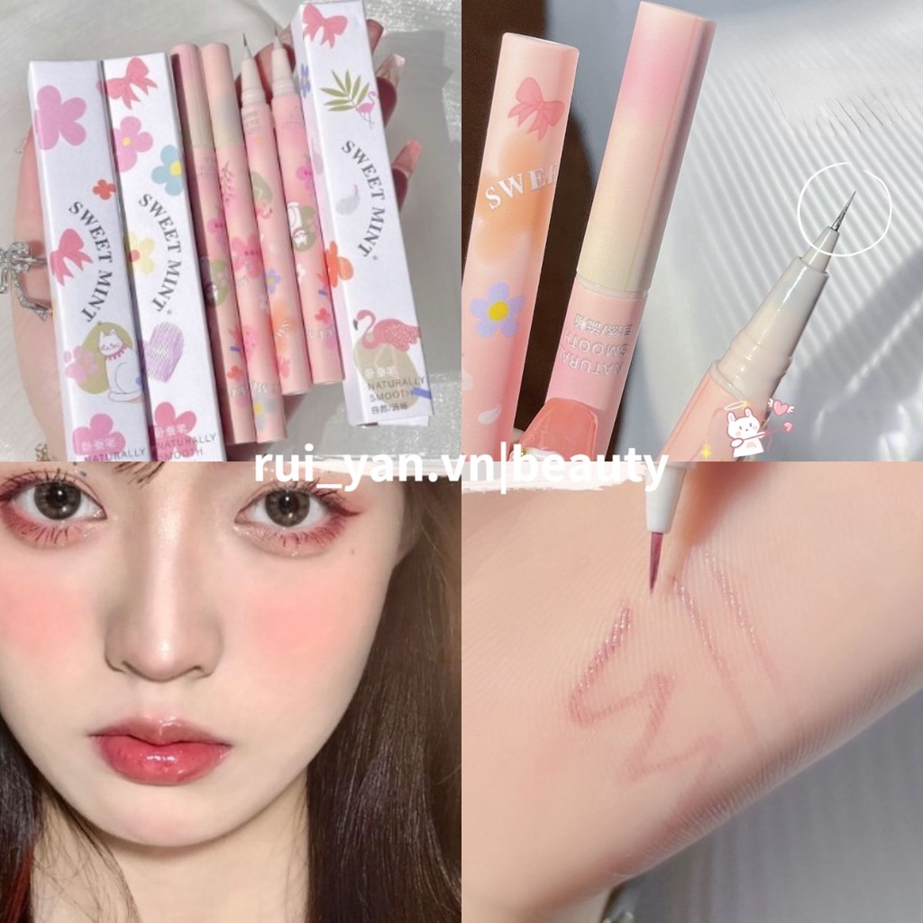 Bút kẻ bọng mắt và viền mi Sweet Mint Thỏ Hoa Naturally Smooth 2022