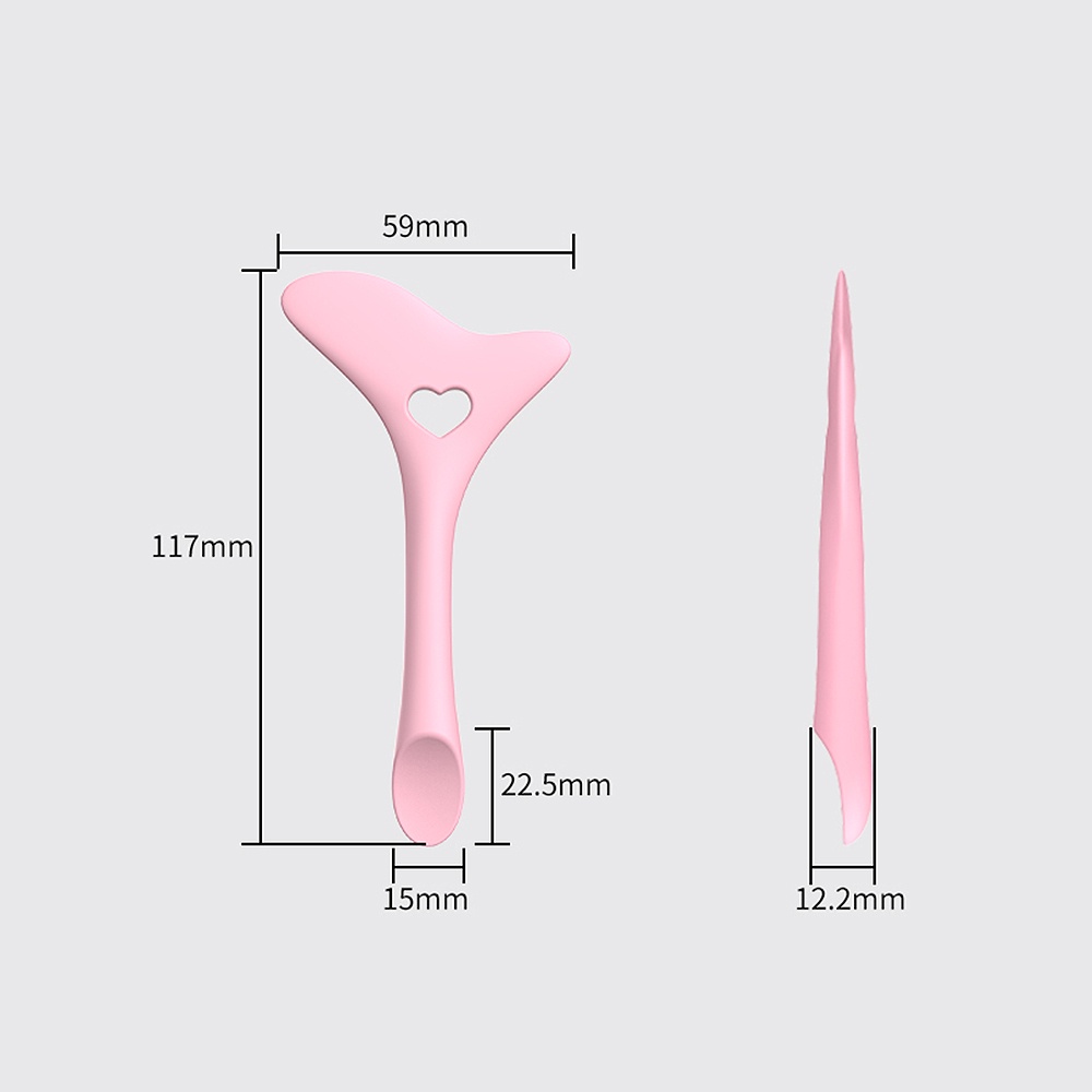 1 Thẻ Hướng Dẫn Kẻ Mắt Bằng Silicon Có Thể Tái Sử Dụng Kèm Muỗng / Dụng Cụ Làm Đẹp Mặt