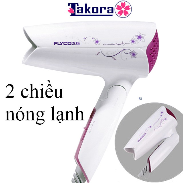 Máy sấy tóc mini chính hãng FLYCO, Máy sấy tóc mini chính hãng gấp gọn FLYCO 6257 loại tốt