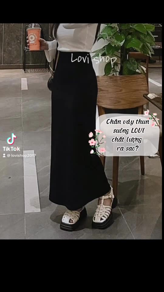 Chân váy thun suông đen dài phong cách Hàn MUSI SKIRT🖤[ Kèm ảnh Feedback] | BigBuy360 - bigbuy360.vn