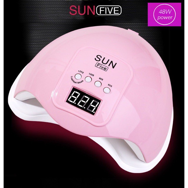 Máy sấy Nail Sun Five 48W Công Nghệ UV/LED, Dụng Cụ Làm Móng, Hơ Gel Nhanh Khô Cảm Ứng Nhiệt Tự Động Sấy, Hẹn Giờ