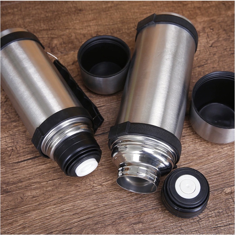 Bình Nước Giữ Nhiệt Nóng/ Lạnh, Chất Liệu Thép Không Gỉ, Nút Bấm Mở, Khóa Nước Tiện Lợi