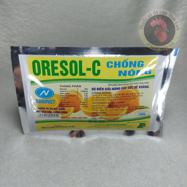 ORESOL - C - chống nóng dành cho gà đá - 1 gói / 100 gram