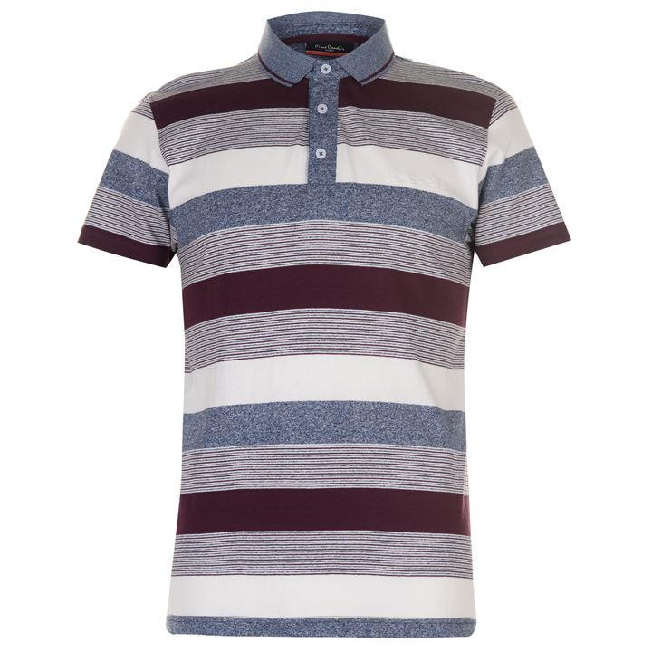 Áo thun nam Pierre Cardin Dye Jersey Polo (màu Burg/Denim/Wht) + Tặng 1 đôi vớ Hàn Quốc