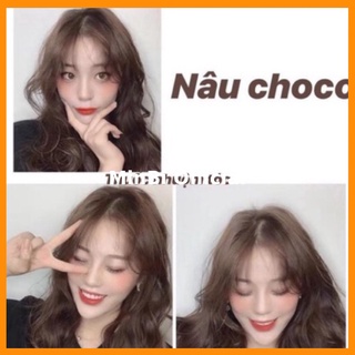 thuốc nhuộm tóc nâu socola + tặng kèm oxy trợ dưỡng - Minbi Shop