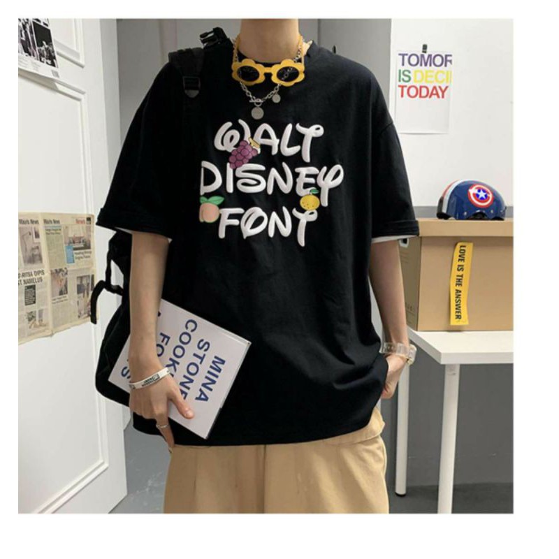 Áo thun tay lỡ Unisex WALT DISNEY FONT