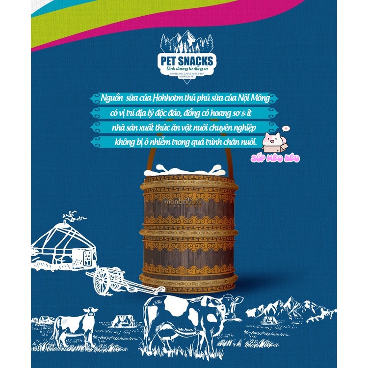 Phô Mai sữa bò mềm hãng Monbab giàu can-xi chắc xương, tốt cho tiêu hóa Mèo &amp; Cún