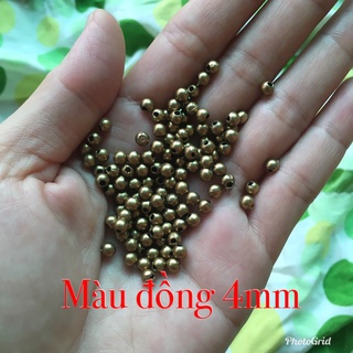 Hạt cườm nhựa phủ màu 4-8mm