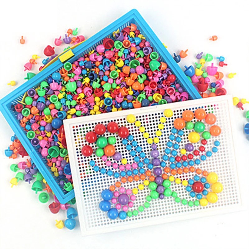 Set 296 Hạt Nhựa Hình Nấm 3D Tự Xếp Hình Sáng Tạo Cho Bé