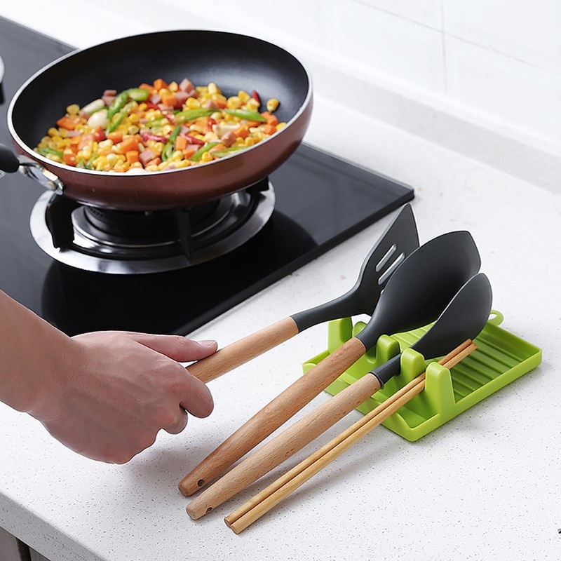 Thìa nhà bếp Kệ thìa Nồi Nắp Giá đỡ Nắp đậy Bộ lọc