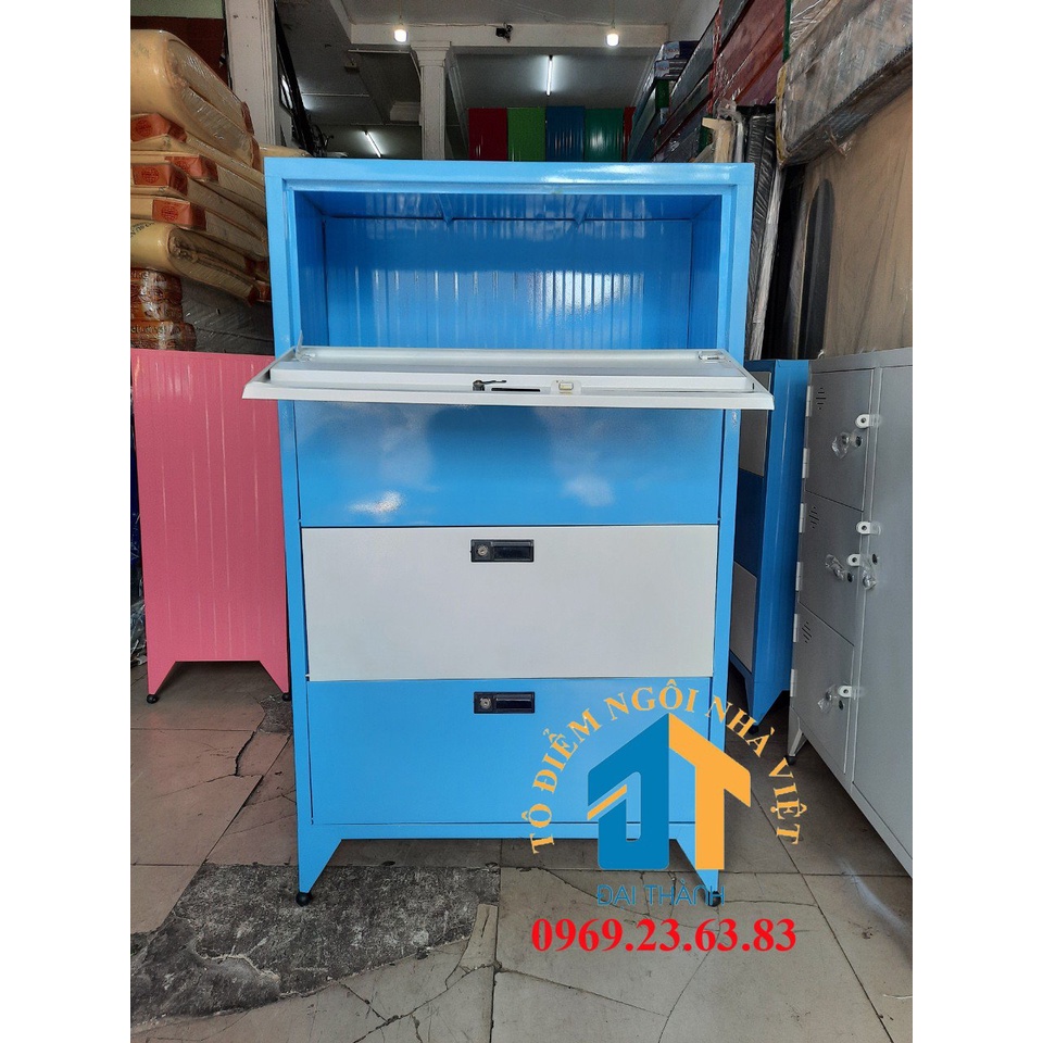 Tủ sắt 4 ngăn bật sơn tĩnh điện