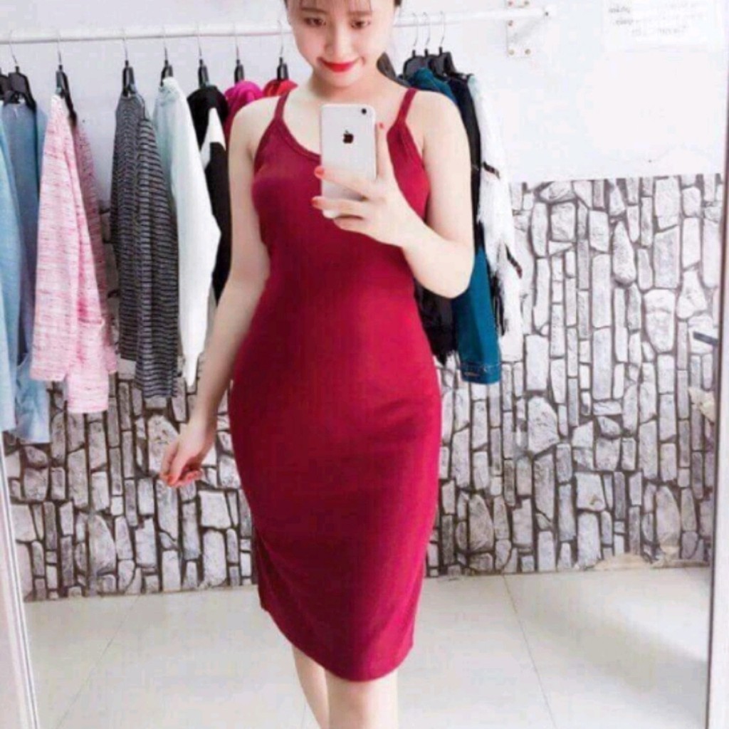 LH04 - Đầm Body 2 Dây Xẻ Tà Loại Đẹp | BigBuy360 - bigbuy360.vn