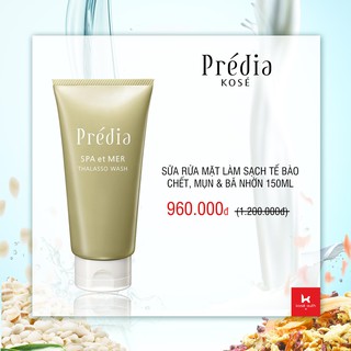 SỮA RỬA MẶT KOSE PRÉDIA SPA ET MER THALASSO WASH 150ML LÀM SẠCH TẾ BÀO CHẾT CHÍNH HÃNG