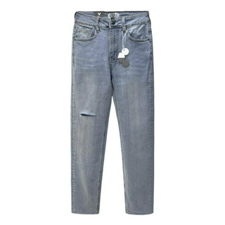 Quần jean skinny babyblue rách gối chuot trang