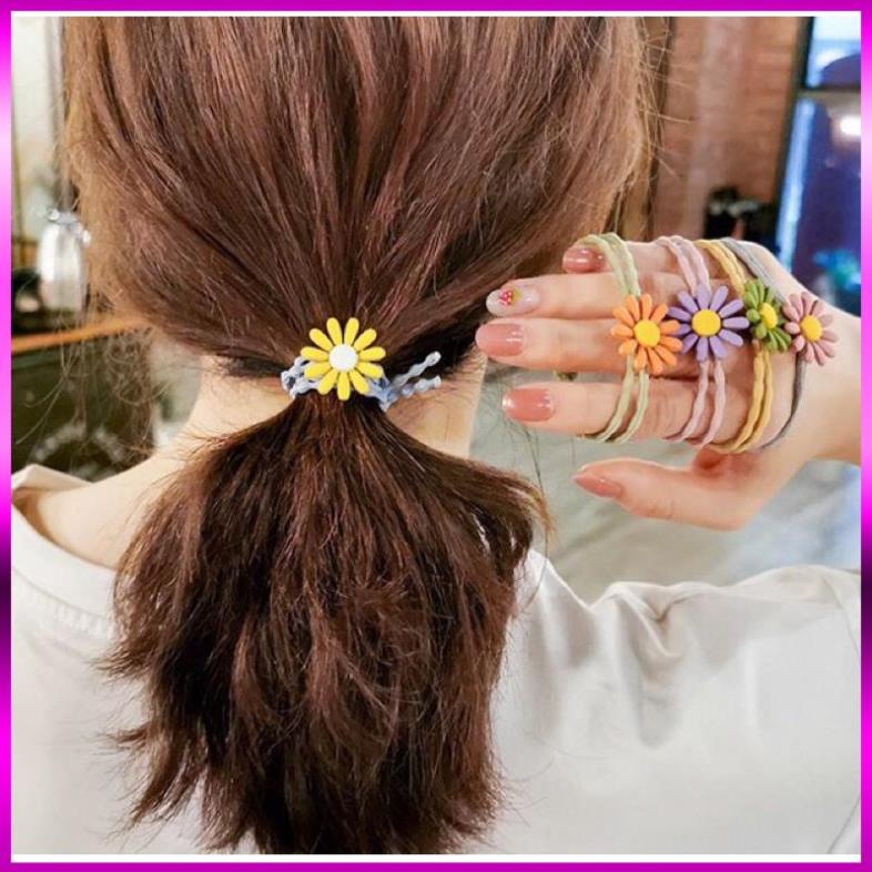 [ Xả Kho 3 Ngày ] DÂY BUỘC TÓC HOA CÚC HÀN QUỐC SIÊU XINH