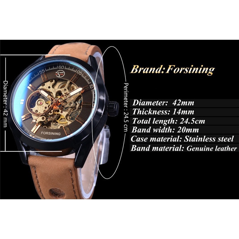 Đồng hồ cơ nam FORSINING F017 lộ máy