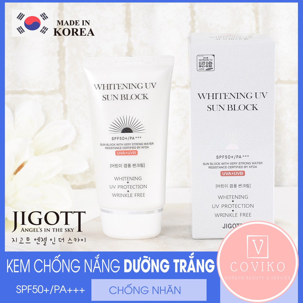 Kem chống nắng Whitening UV Sun Block JIGOTT (Dùng được cho TRẺ EM)