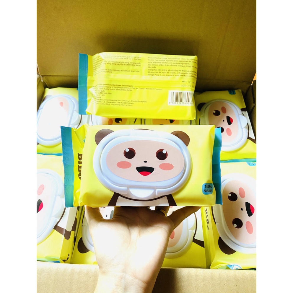 Khăn ướt BONY / Thiên Phúc cho bé không mùi, bịch 100 tờ giấy ướt dùng cho trẻ sơ sinh tiện dụng A Lá Kids